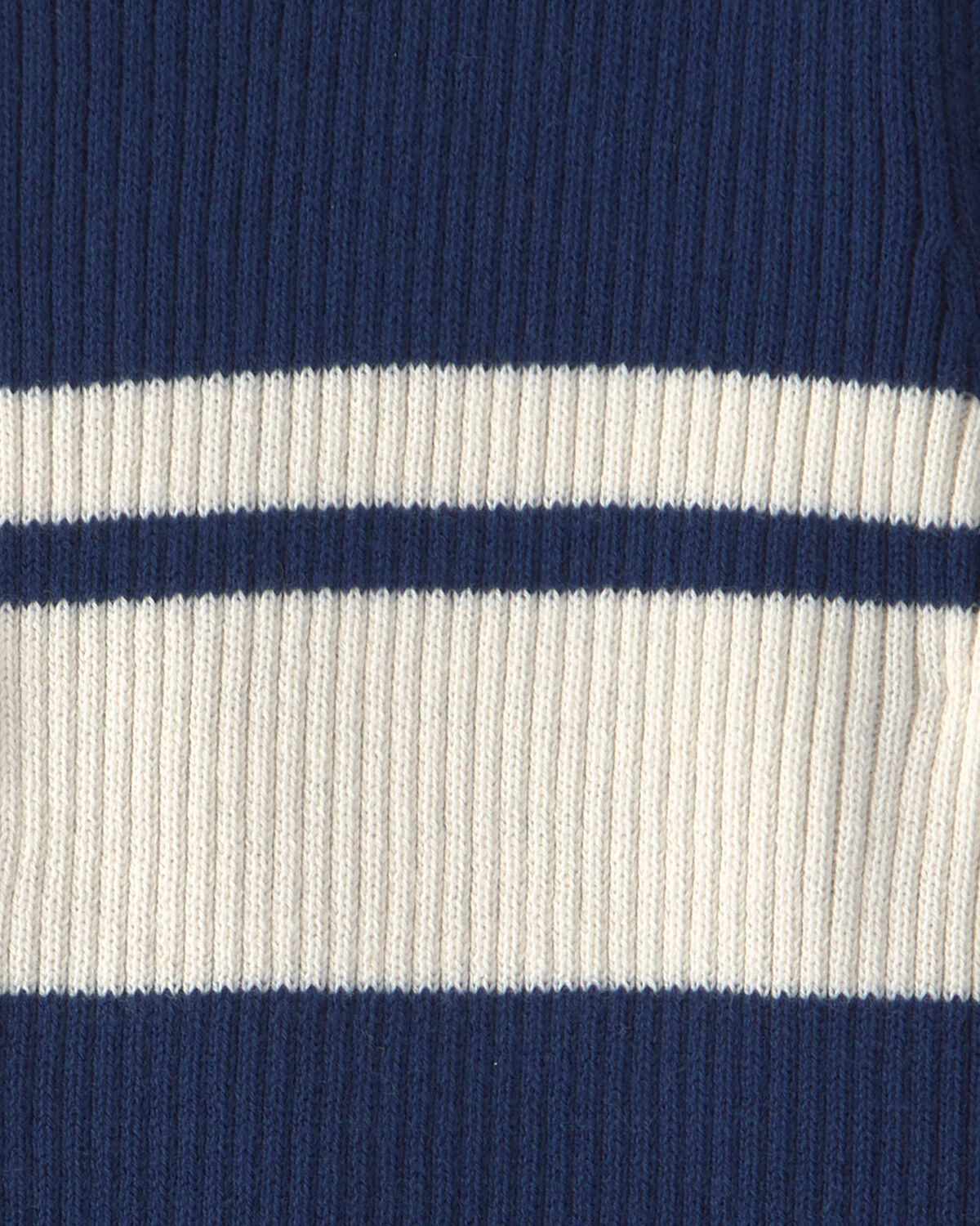 Girls Striped Polo Shirt - Navy Blue - Image 2