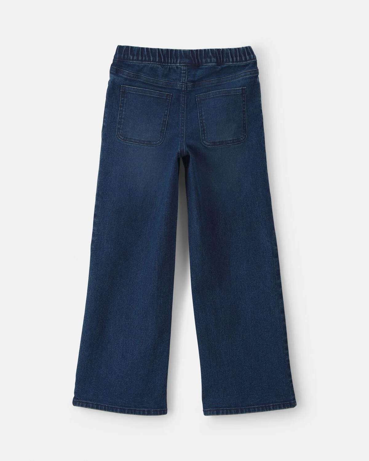 Girls Floral Denim Wide-Leg Jeans - Dark Wash - Image 2
