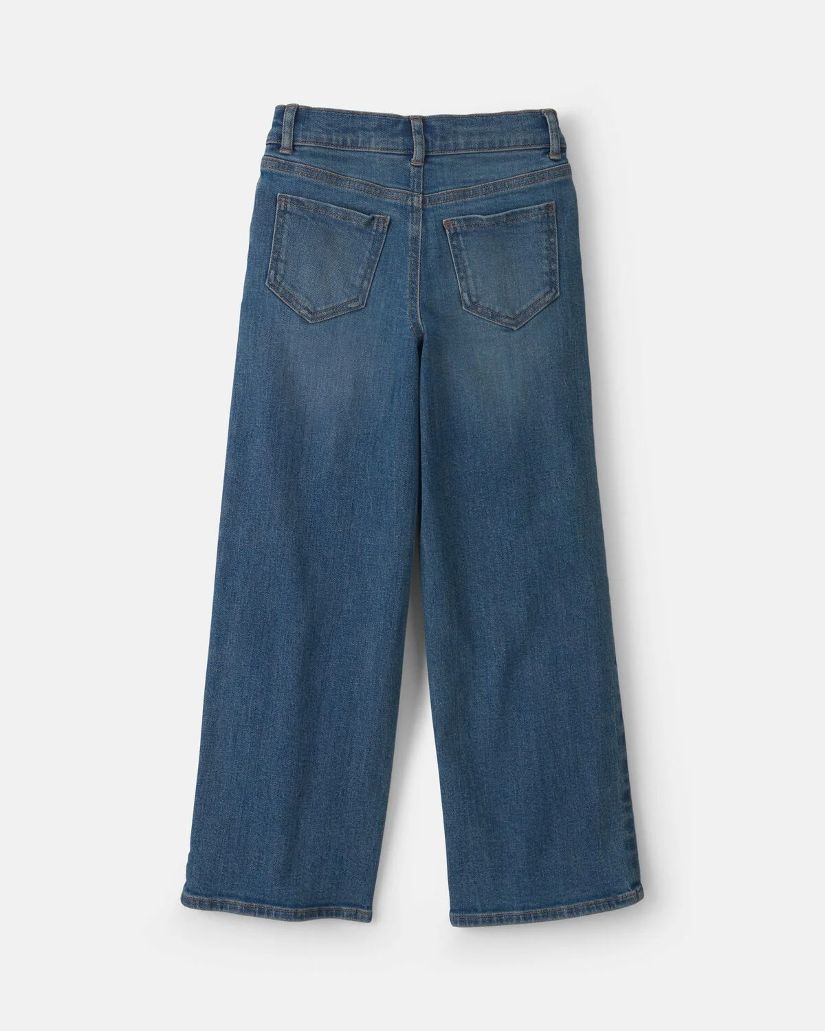 Girls Denim Wide-Leg Jeans - Medium Wash - Image 2