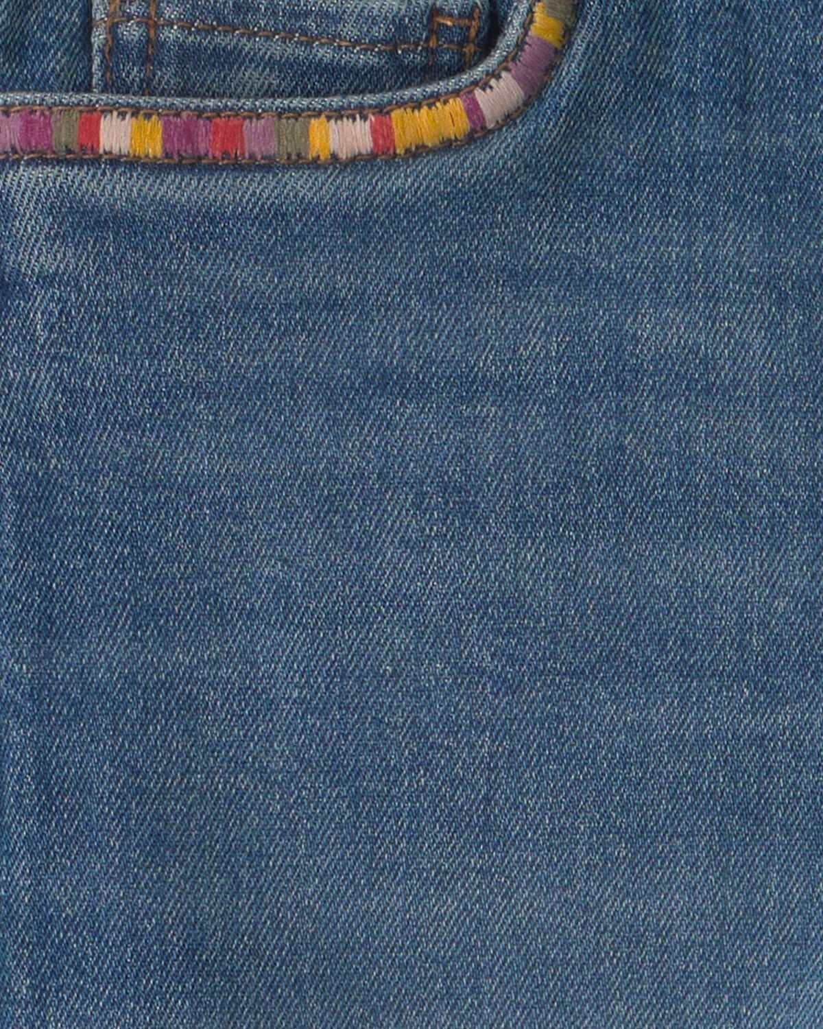 Girls Denim Wide-Leg Jeans - Medium Wash - Image 3