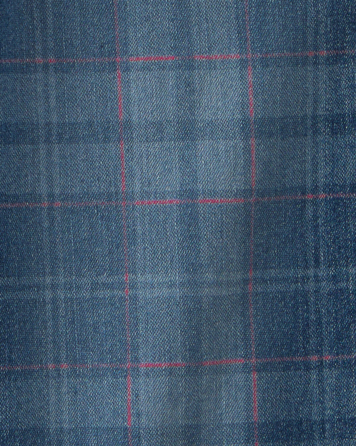 Girls Plaid Denim Wide-Leg Jeans - Medium Wash - Image 3
