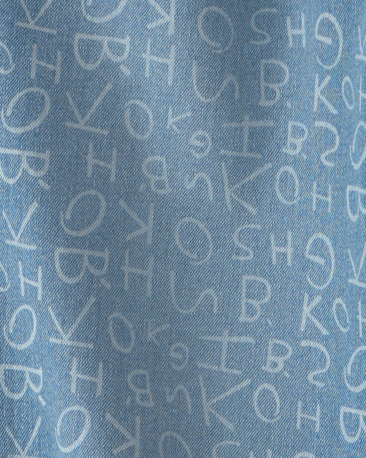 Girls Alphabet Denim Barrel Jeans - Light Wash - Image 3