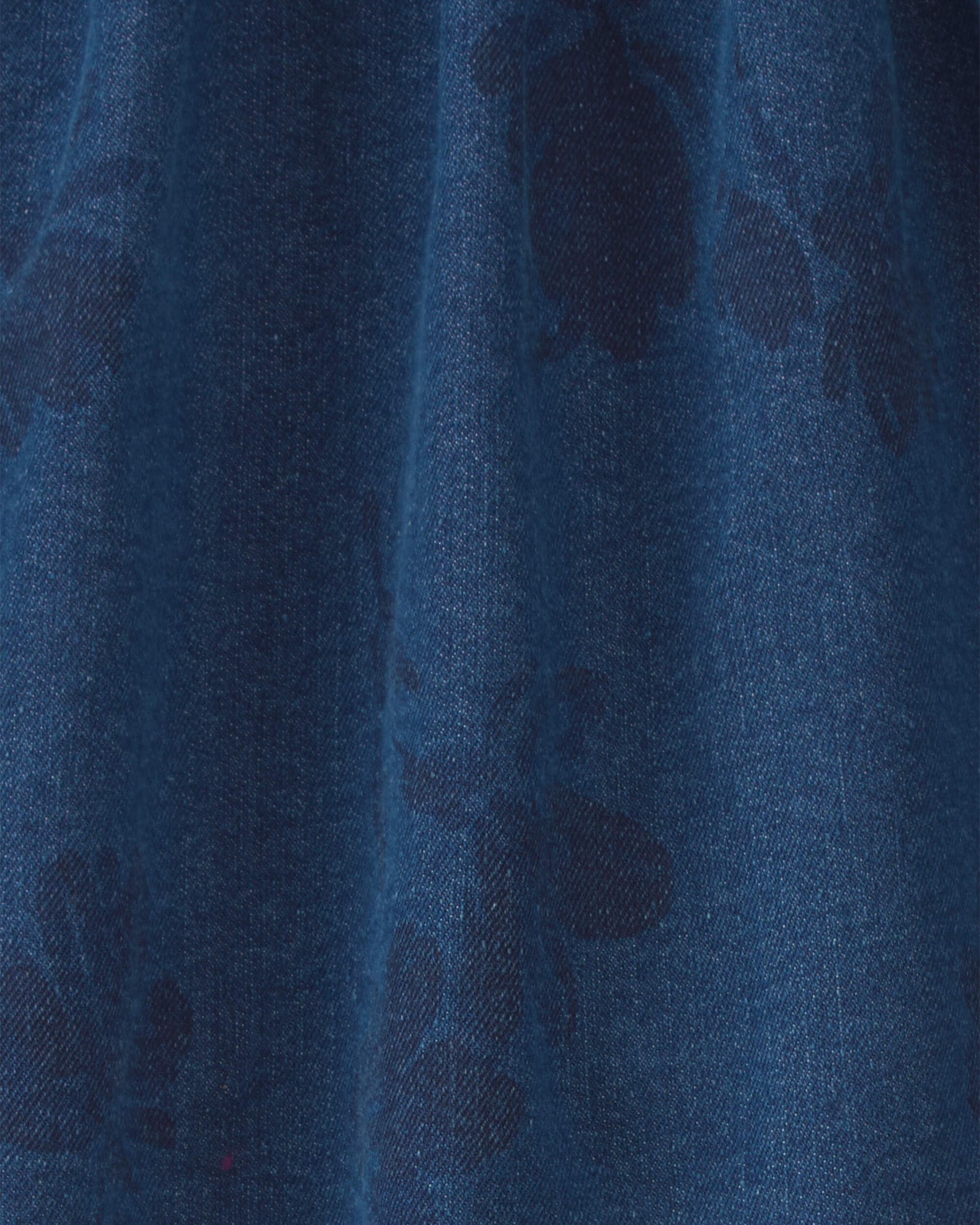 Girls Plaid Denim Skirt - Dark Wash - Image 5