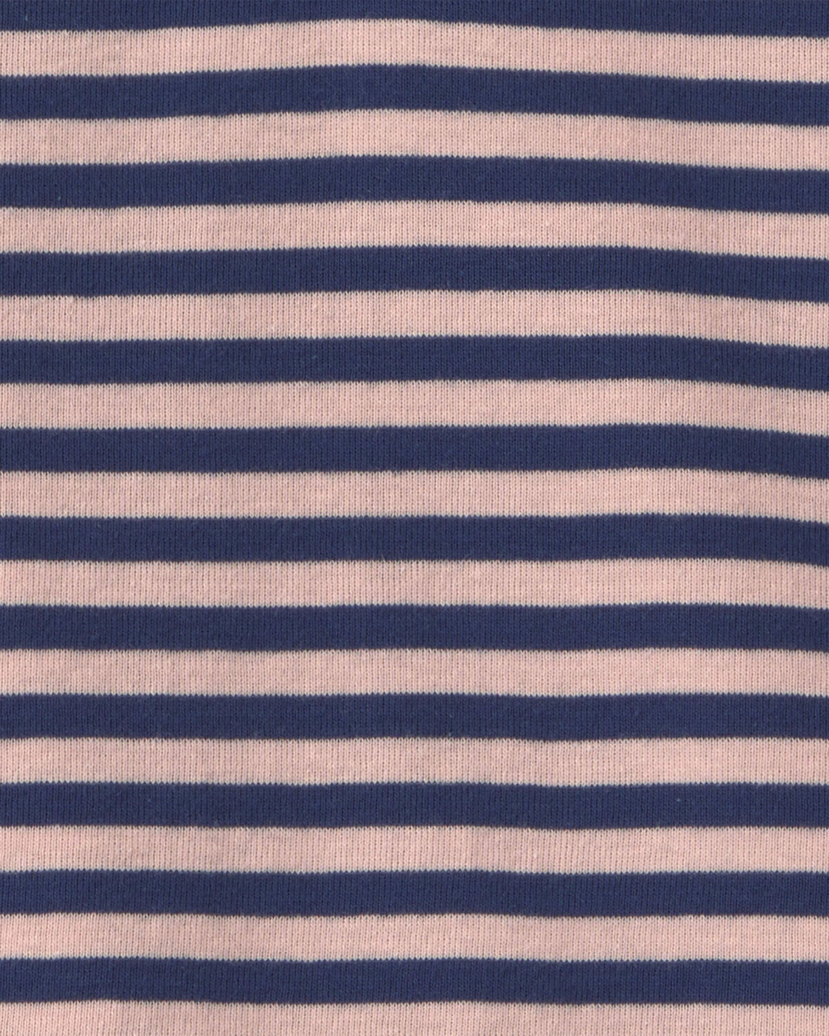 Girls Striped Long-Sleeve Rib Top - Pink/Navy Blue - Image 2