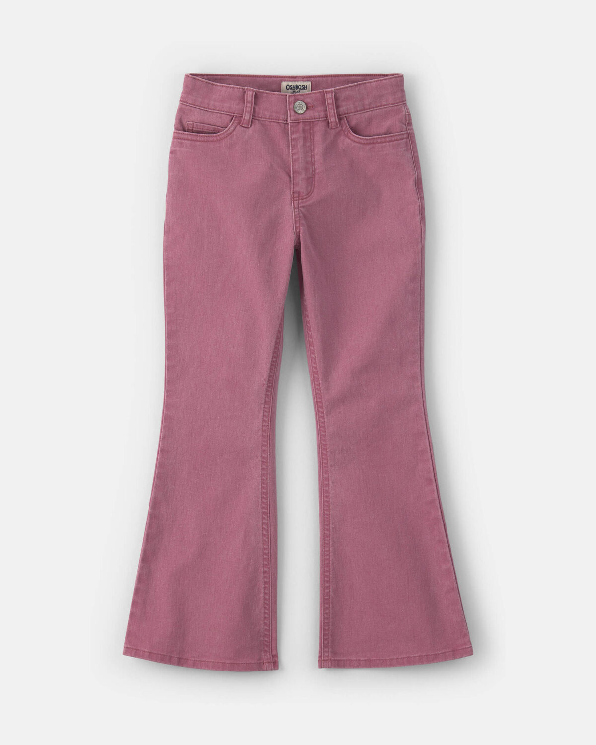 Girls Twill Flare Pants - Purple