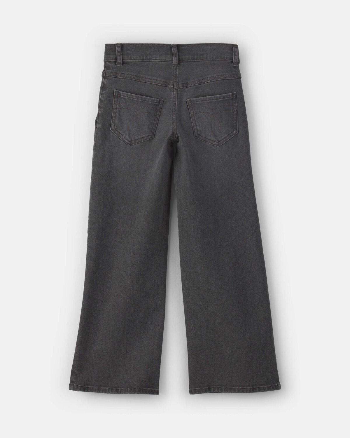Girls Floral Denim Wide-Leg Pants - Dark Wash - Image 2