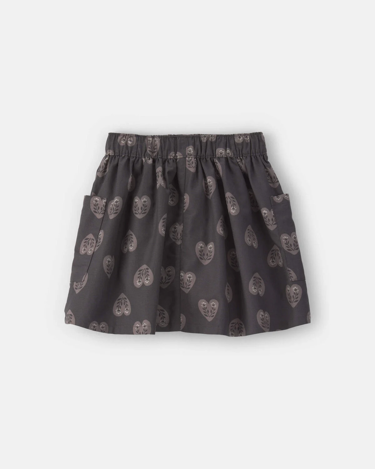 Girls Heart Twill Skirt - Black - Image 2
