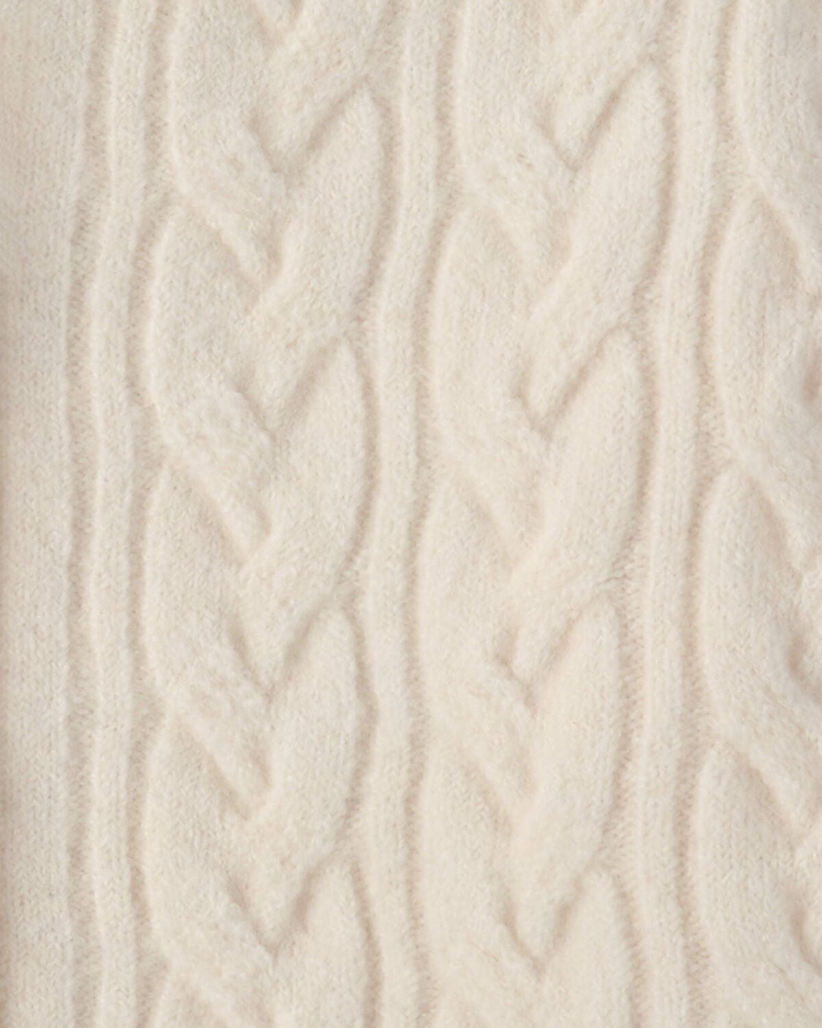 Girls Cable Knit Cardigan Sweater - Cream - Image 2