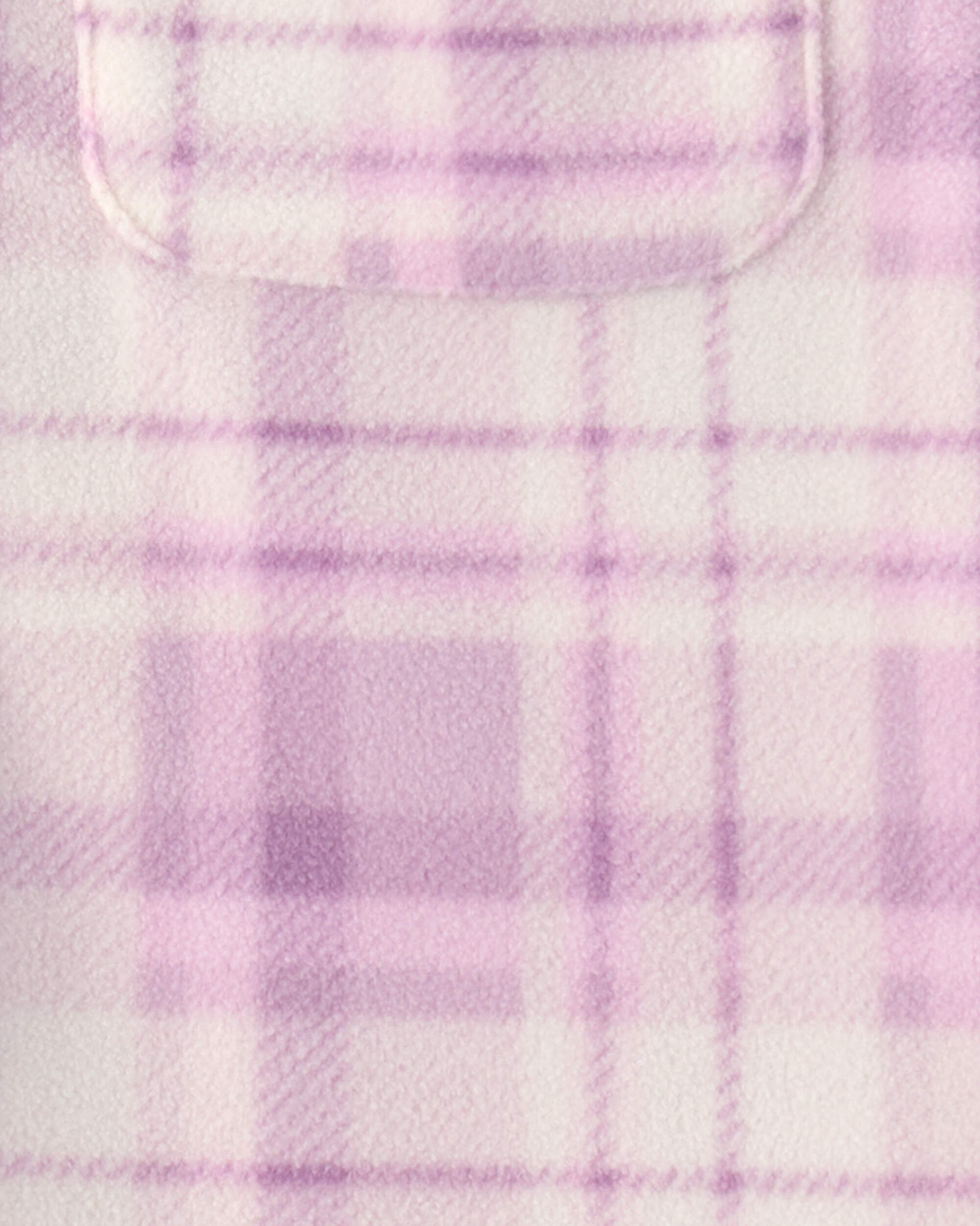Girls Plaid Fleece Jacket - Blue - Image 4