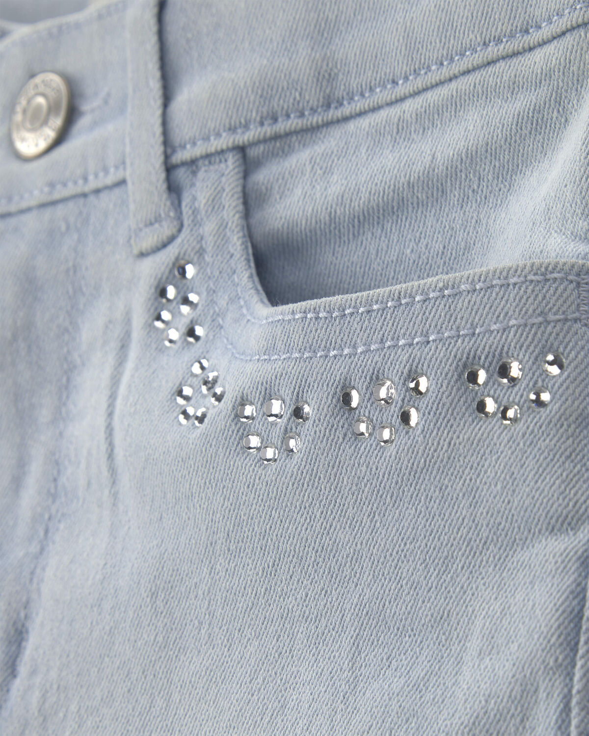 Girls Denim Wide-Leg Jeans - Light Wash - Image 3