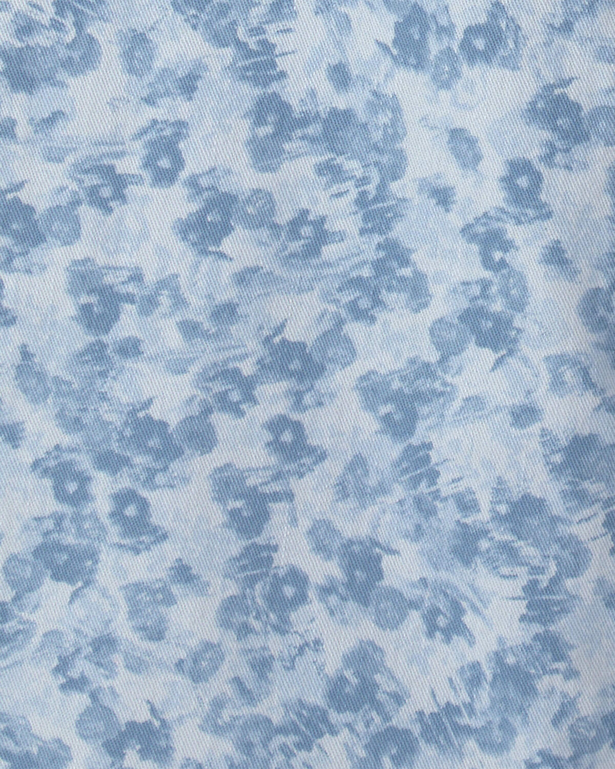 Girls Floral Twill Straight Pants - Blue - Image 3