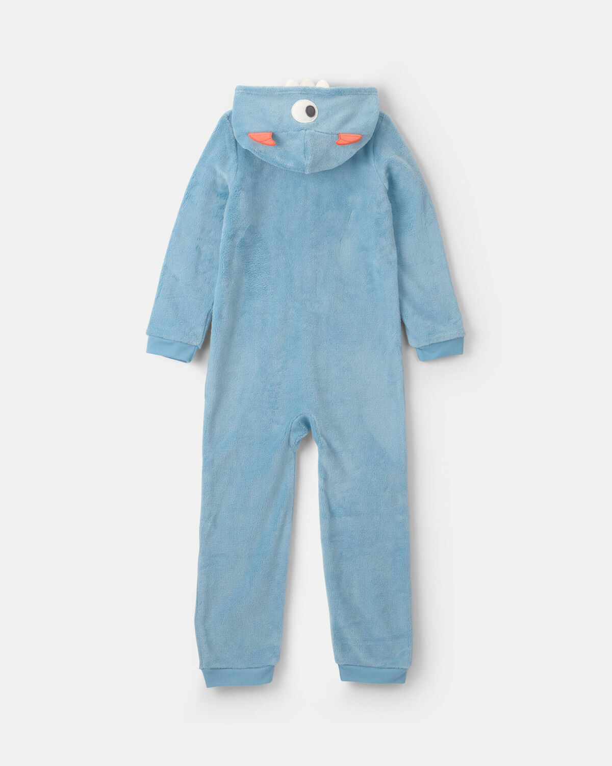 Boys 1-Piece Monster Halloween Fleece Pajama Costume - Blue - Image 6