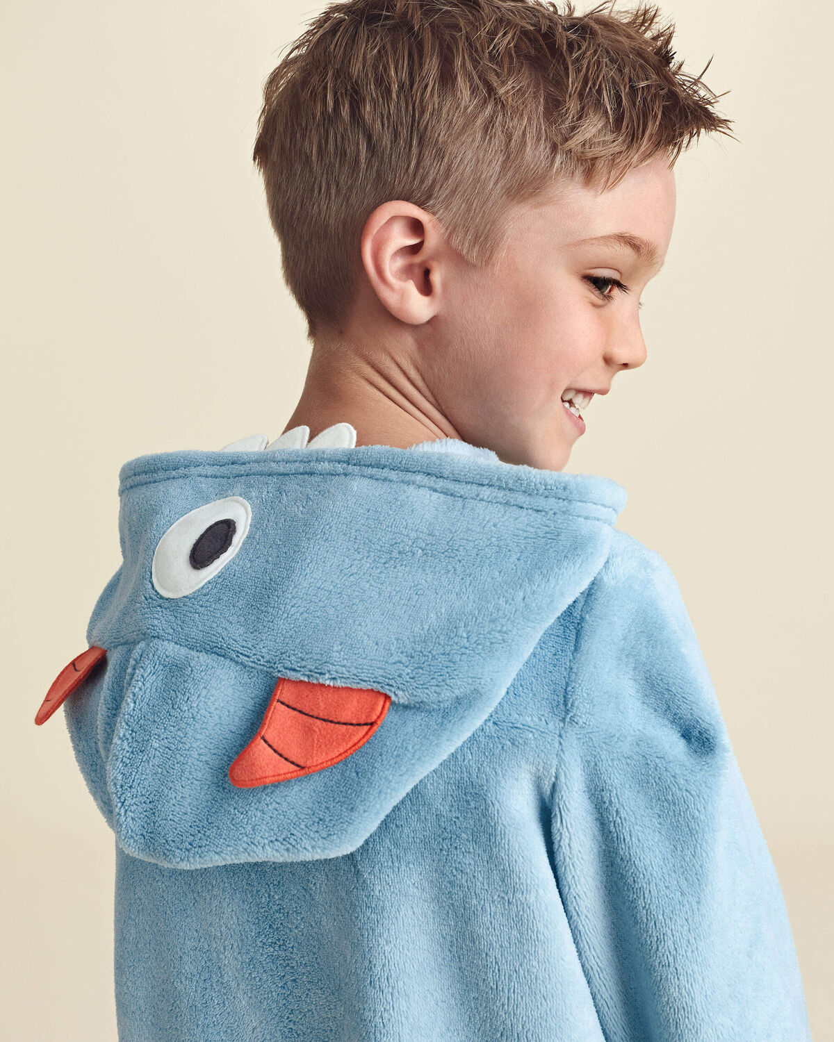 Boys 1-Piece Monster Halloween Fleece Pajama Costume - Blue - Image 5