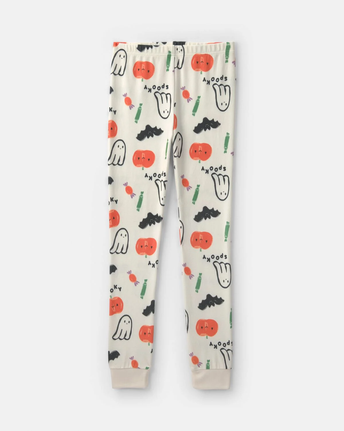 Kids 2-Piece Halloween Snug Fit Pajama Set - Cream - Image 2