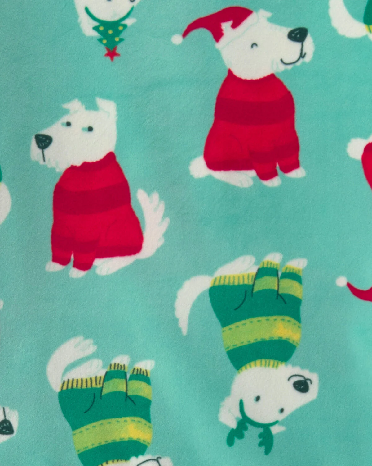 Kids 2-Piece Christmas DreamPlush Snug Fit Pajama Set - Green - Image 3