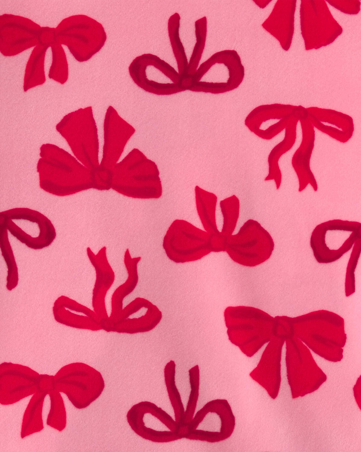 Girls 2-Piece Bows DreamPlush Snug Fit Pajama Set - Pink - Image 4