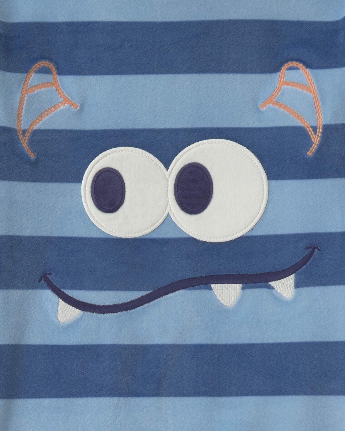 Boys 2-Piece Monster Striped DreamPlush Snug Fit Pajama Set - Blue - Image 2
