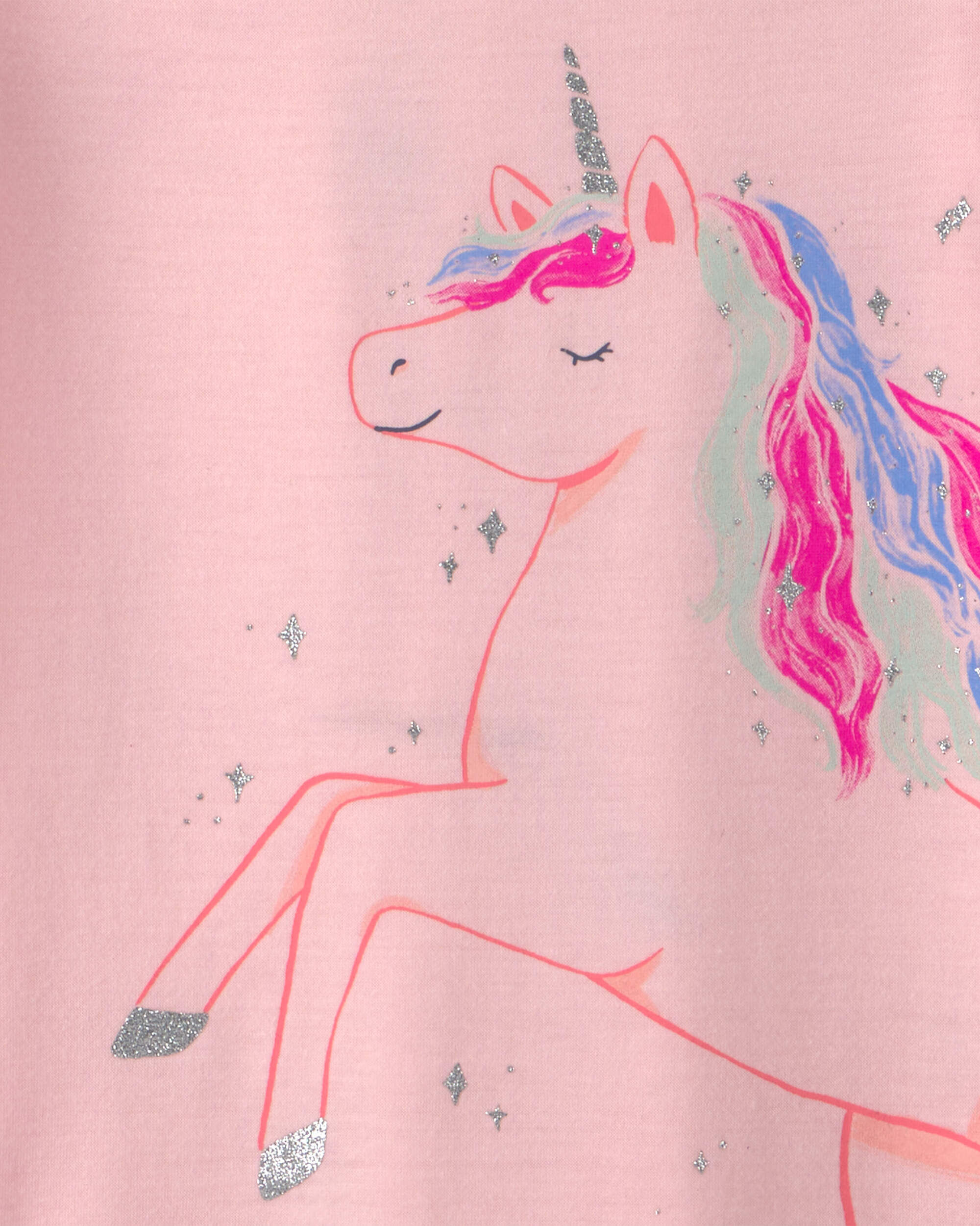 Girls 2-Pack Unicorn Loose Fit Night Gown - Pink - Image 4