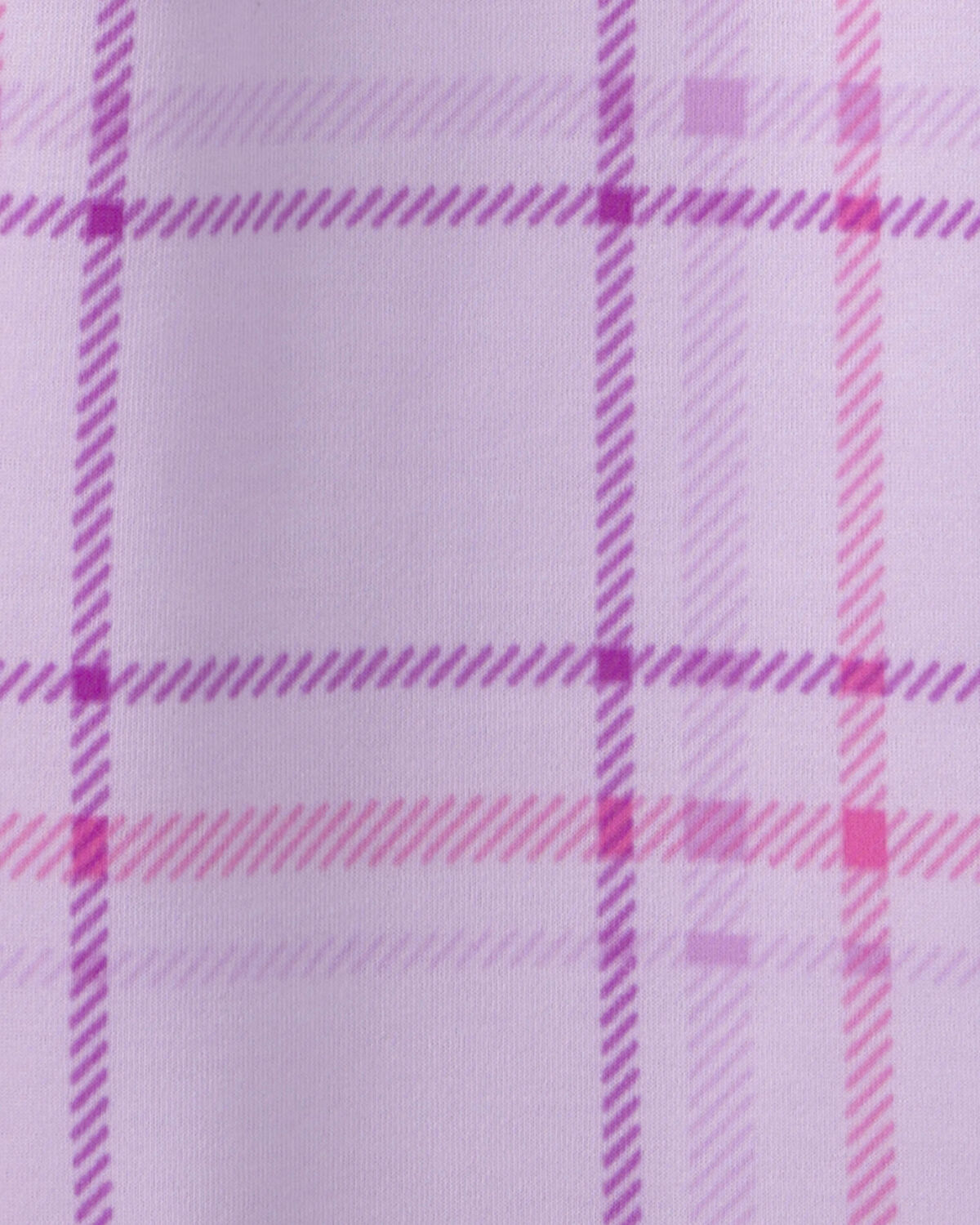 Girls 2-Piece 'Snow Day' Plaid Fleece Loose Fit Pajama Set - Purple - Image 2