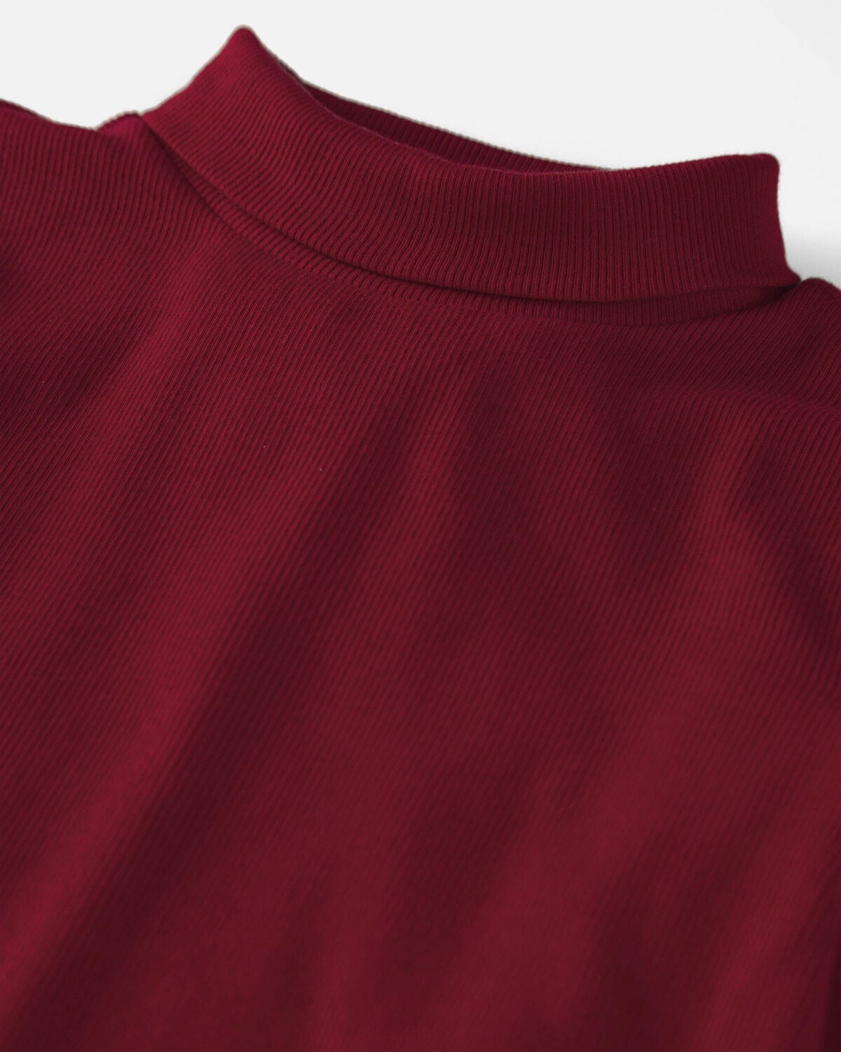 Girls 2-Pack Organic Cotton Ribbed Mock Neck Tops - Image 2