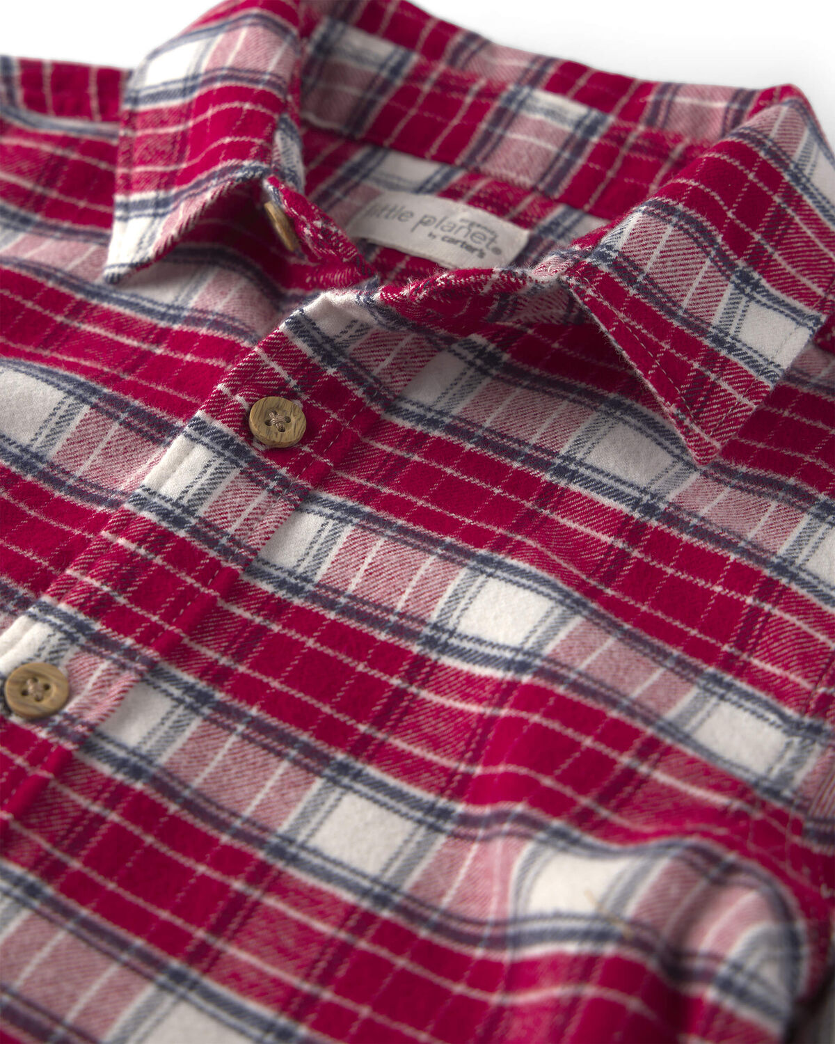 Boys Organic Cotton Flannel Button-Down Shirt - Image 3