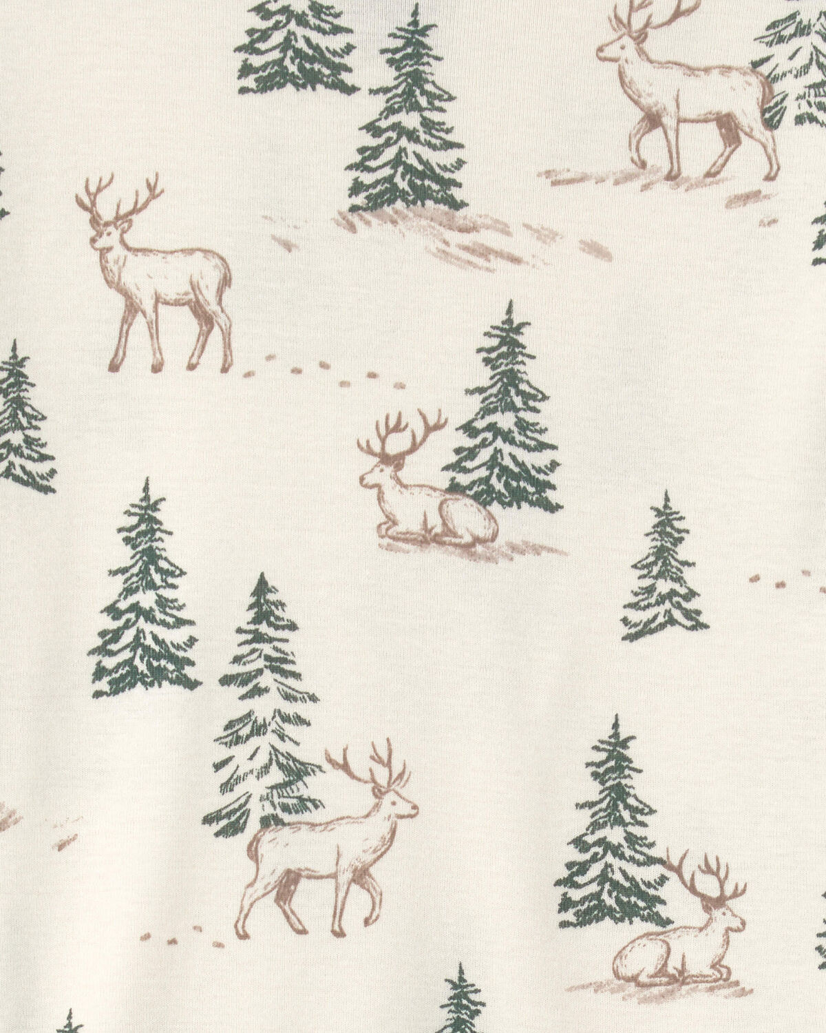 Kids 2-Piece Organic Cotton Pajamas in Reindeer Forest - Image 3