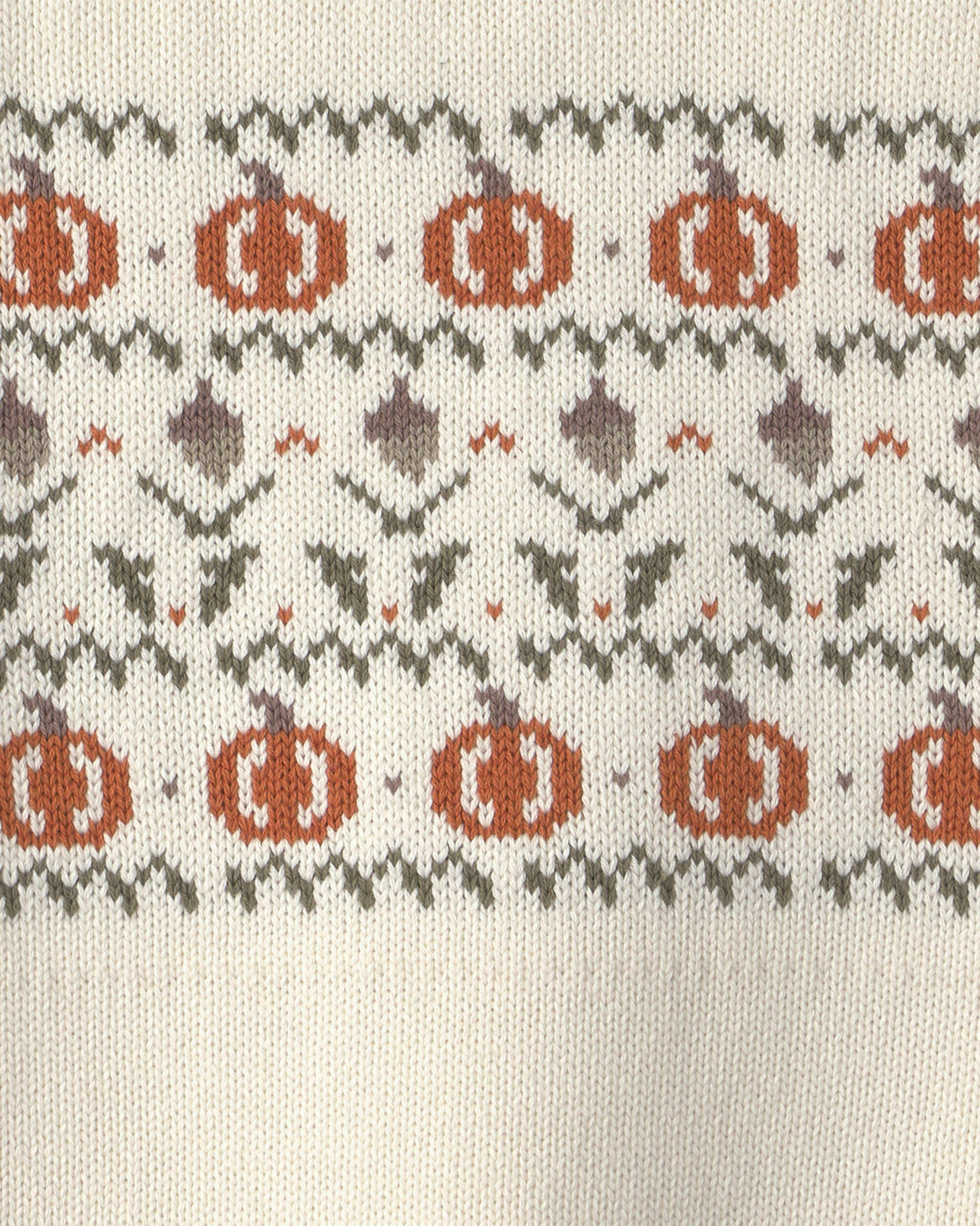 Kids Organic Cotton Fair Isle Sweater Knit Pullover - Image 4