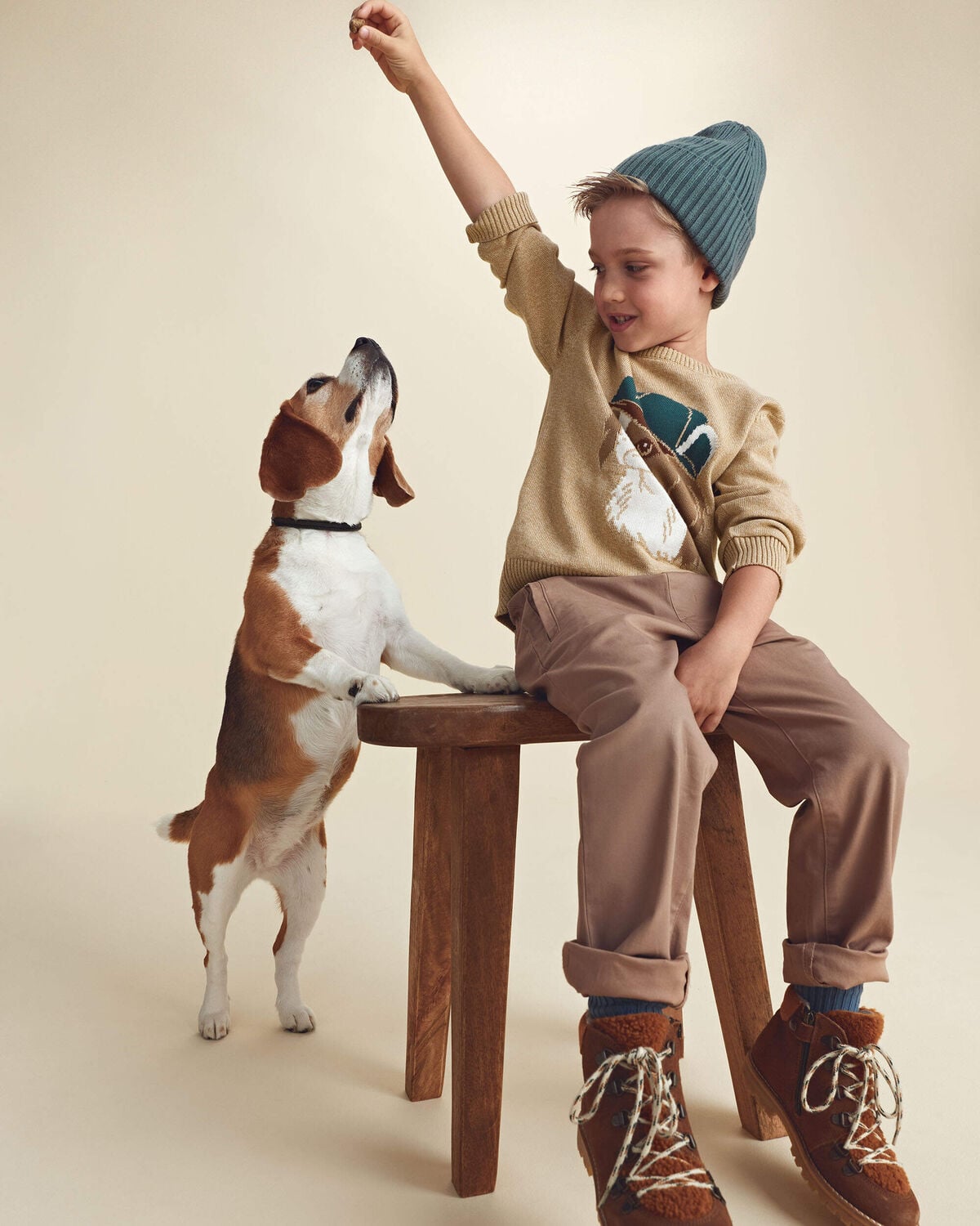 Boys Twill Pants - Brown - Image 3
