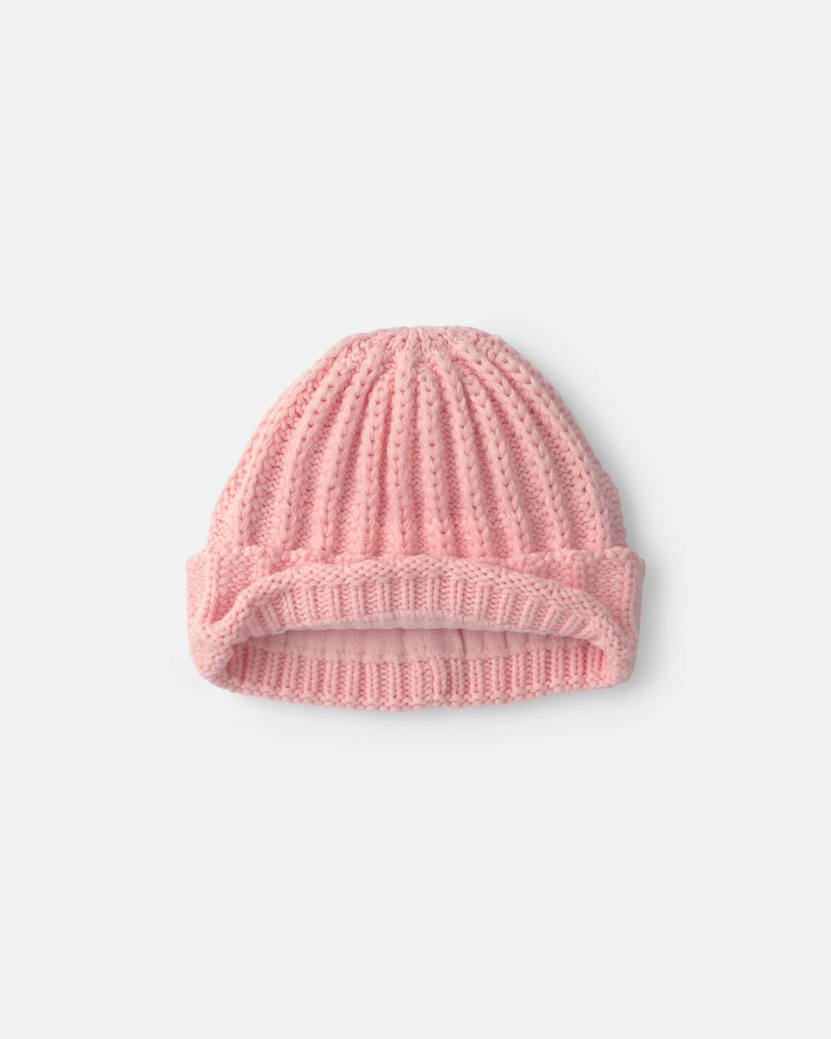 Girls Ribbed Beanie - Light Pink - Image 2