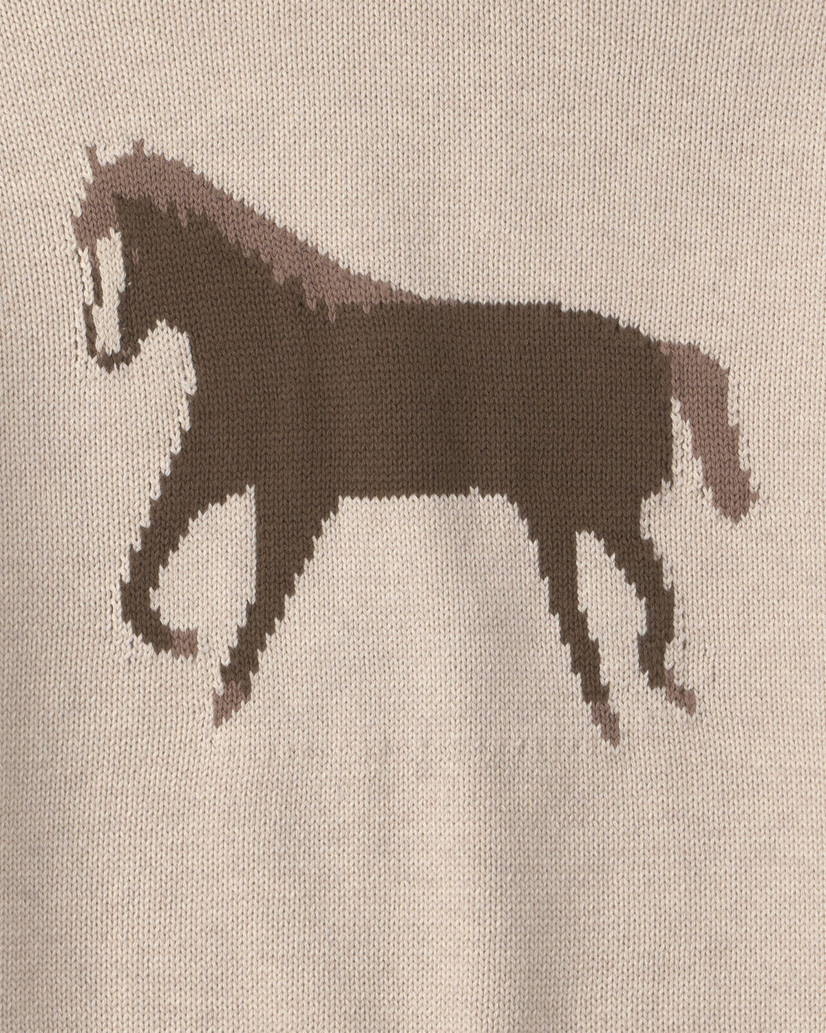 Kids Organic Cotton Horse Sweater Knit Pullover - Image 3