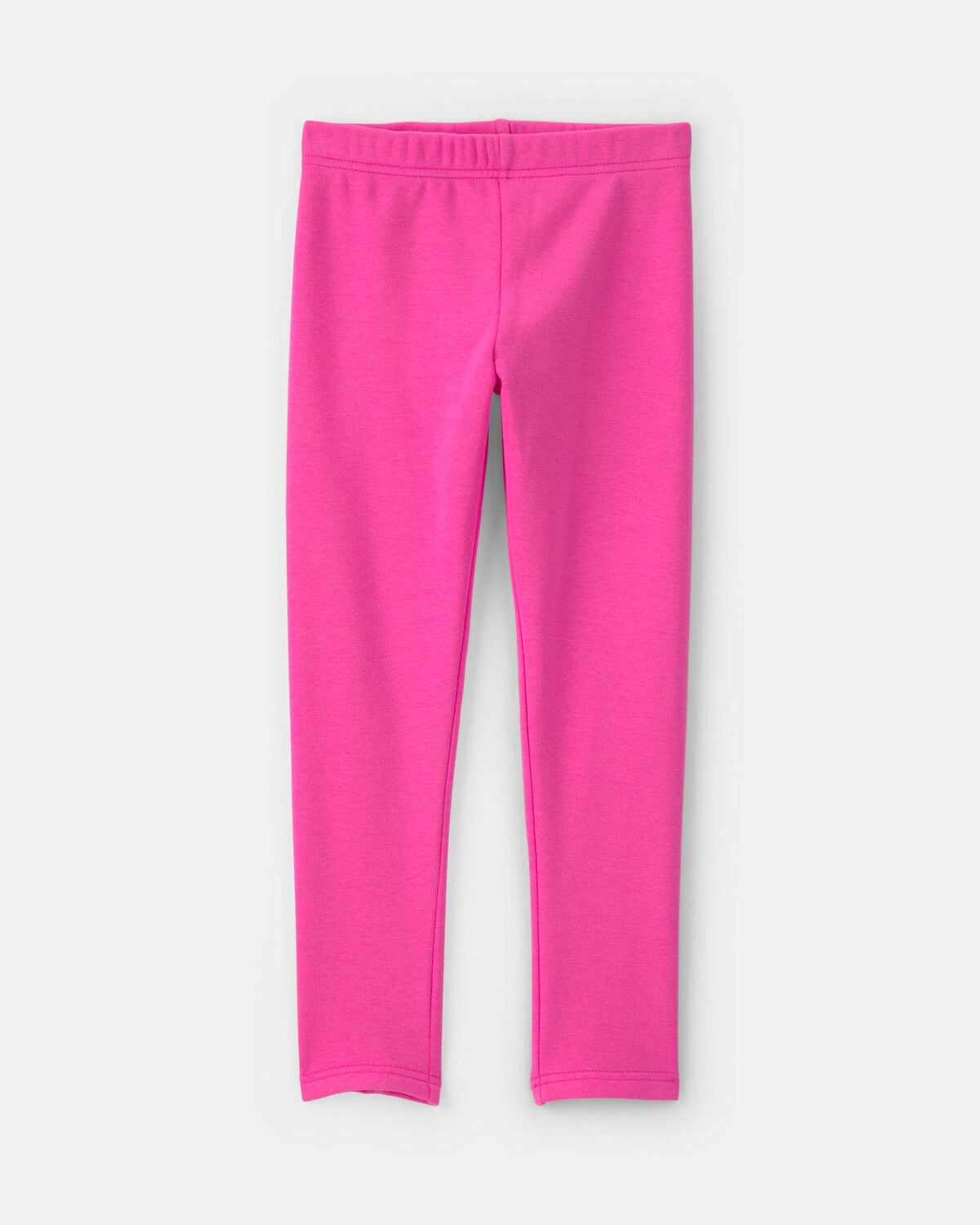 Girls Fleece Pull-On Stretch Leggings - Pink