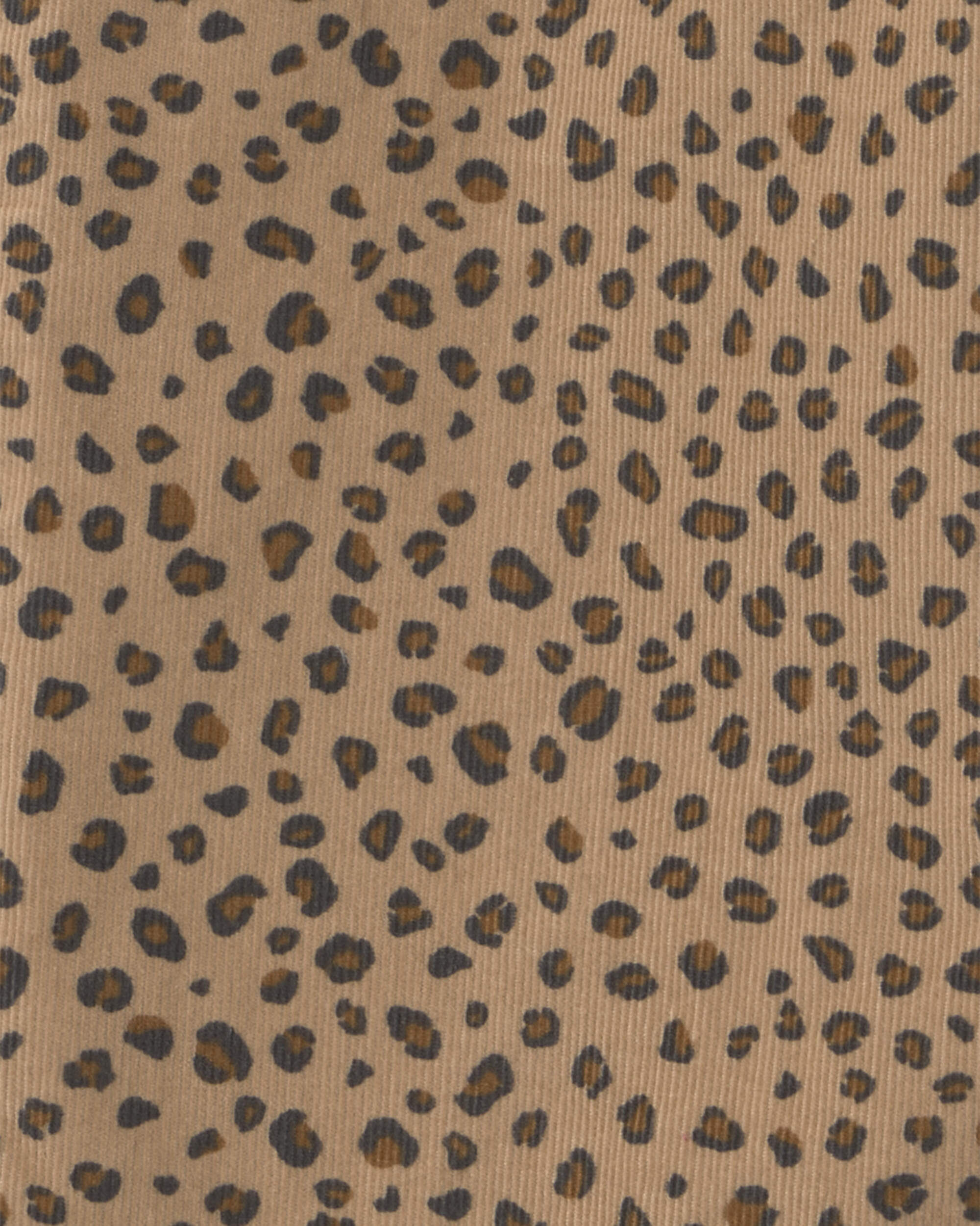 Girls Leopard Twill Pants - Brown - Image 4