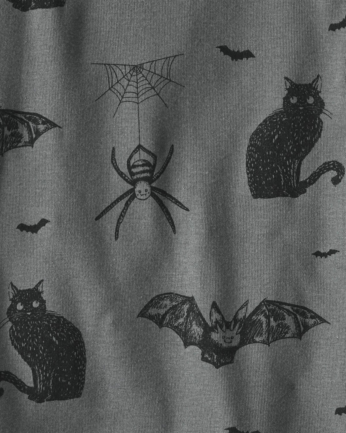 Kids 2-Piece Organic Cotton Pajamas in Spooky Creatures - Image 3
