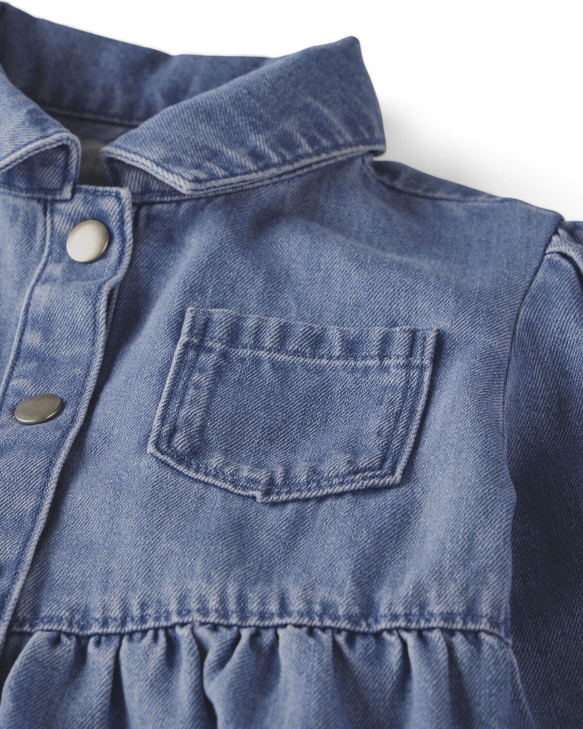 Girls Organic Cotton Denim Dress - Image 3