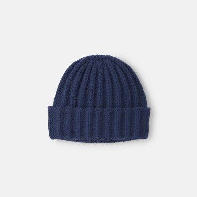 Boys Ribbed Beanie - Navy
