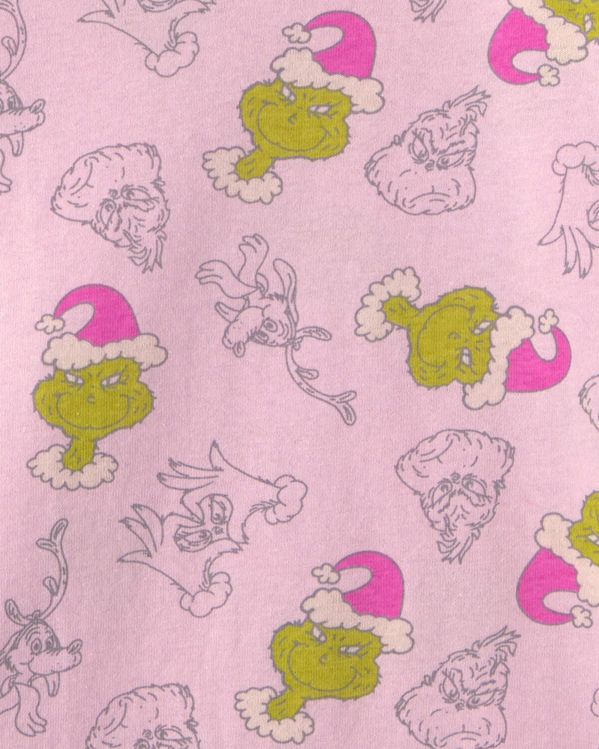 Girls Dr. Seuss™ The Grinch Christmas Long-Sleeve Graphic Tee - Pink - Image 2