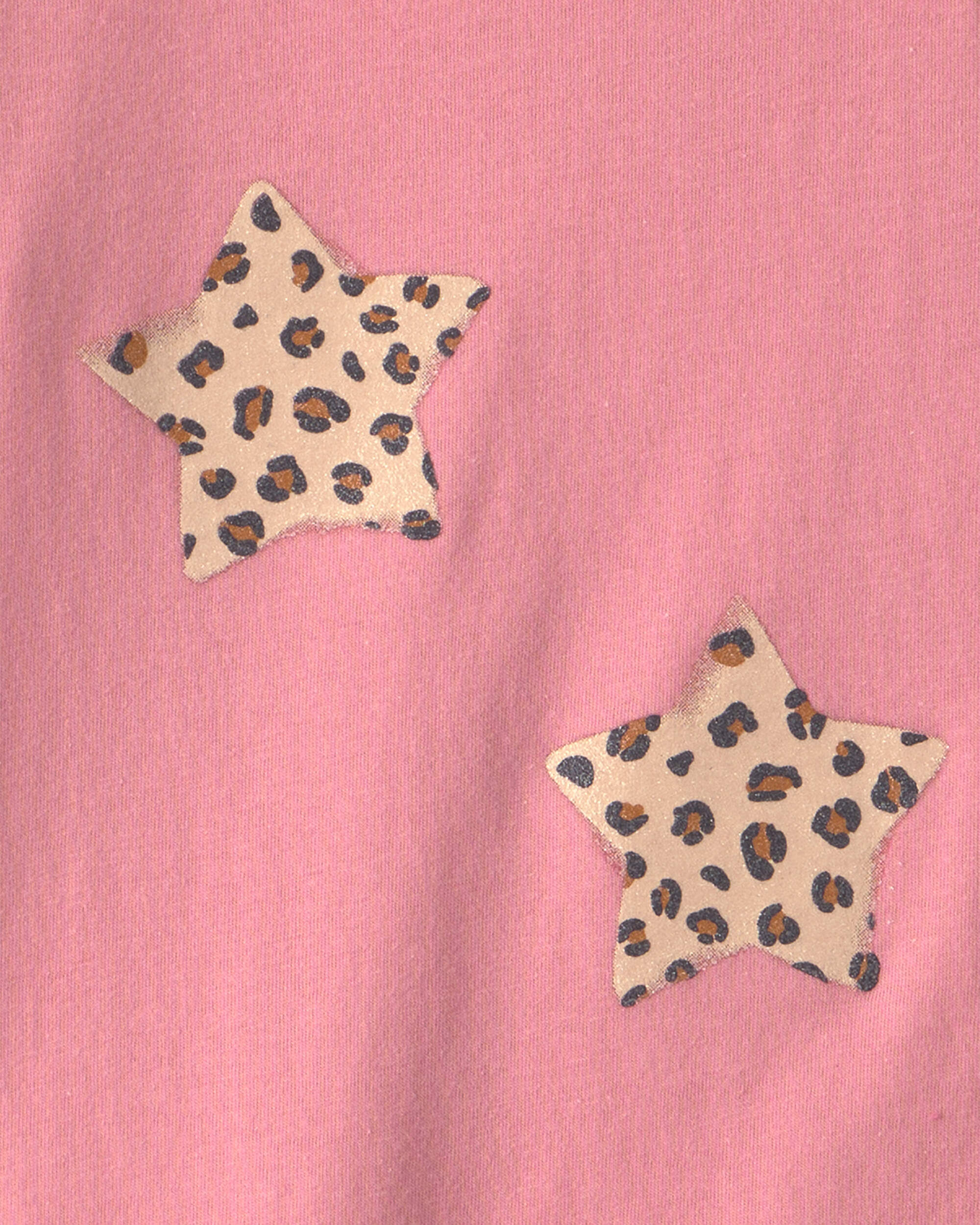 Girls Cheetah Star Long-Sleeve Graphic Tee - Pink - Image 3