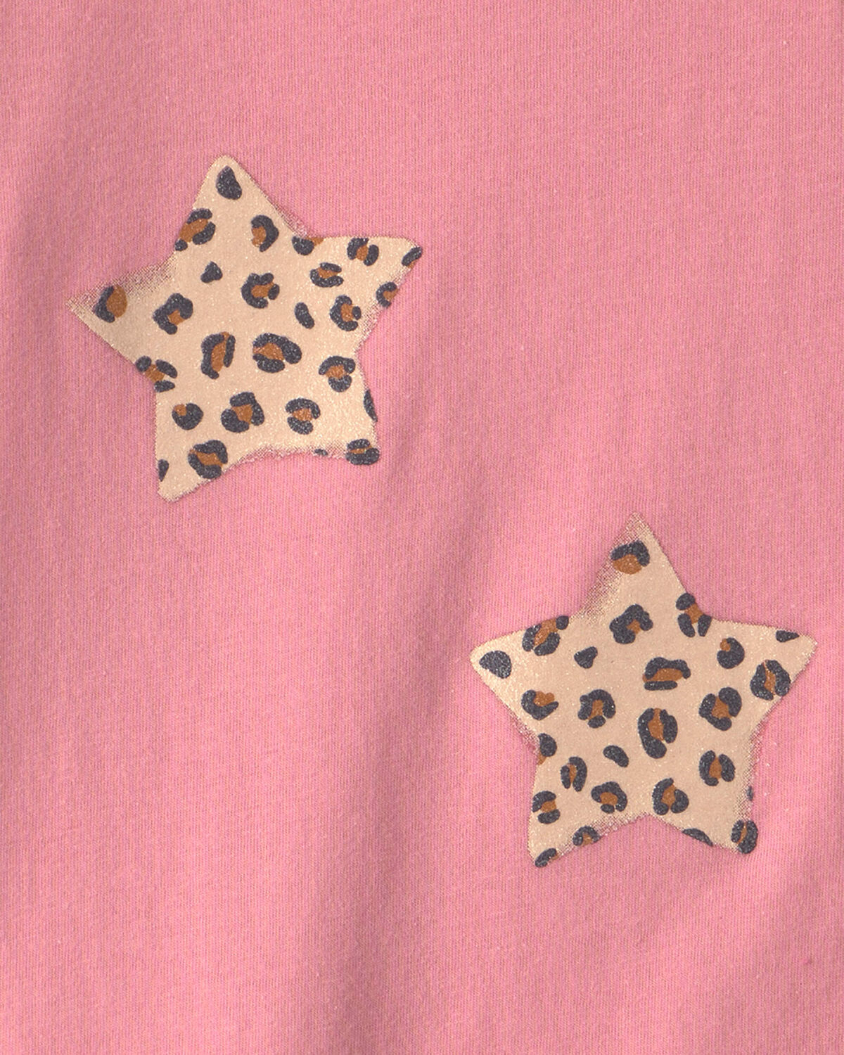 Girls Cheetah Star Long-Sleeve Graphic Tee - Pink - Image 2