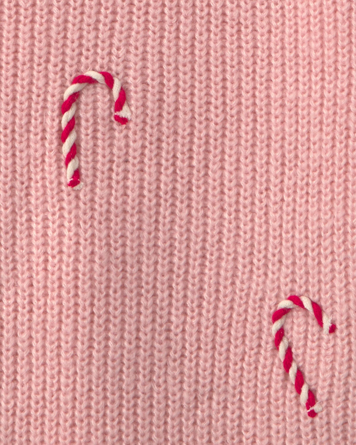 Girls Candy Cane Sweater - Pink - Image 3