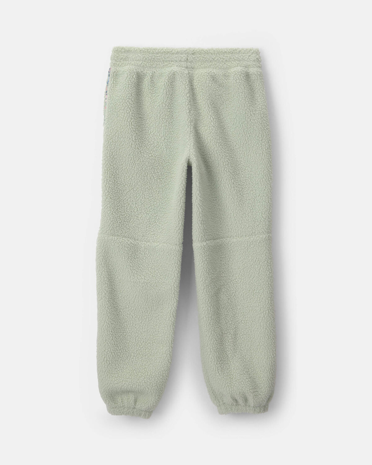 Girls Floral Fleece Joggers - Green - Image 2