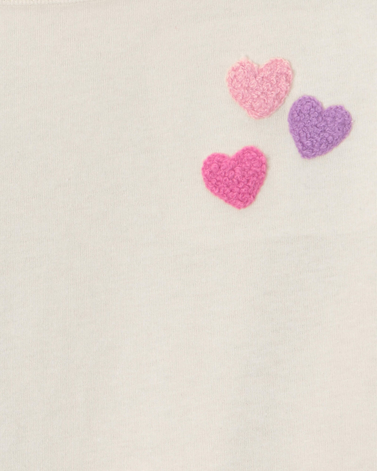 Girls Heart & Flower Long-Sleeve Top - Cream/Pink - Image 3