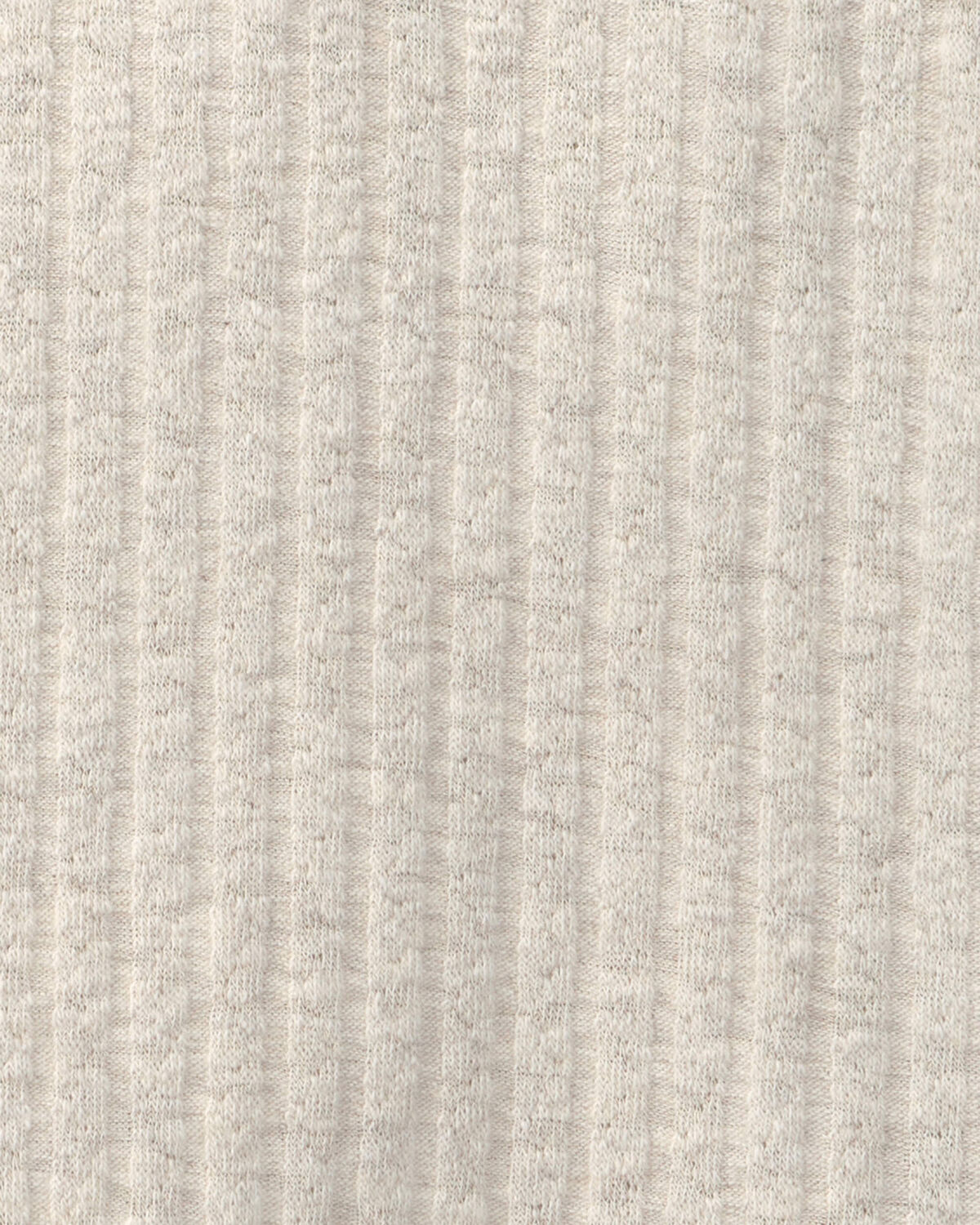 Girls Ribbed Long-Sleeve Henley T-Shirt - Cream - Image 2
