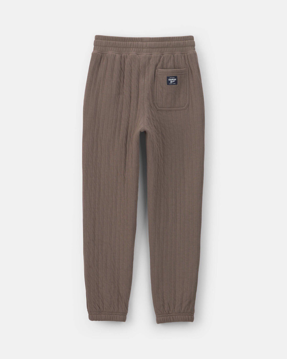 Boys Quilted Joggers - Brown - Image 2