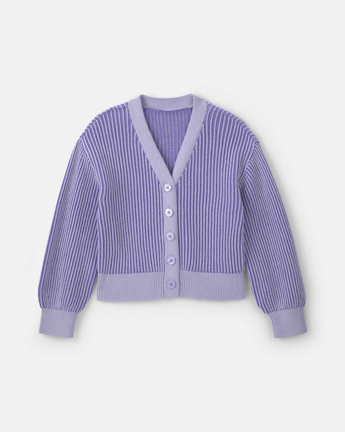 Girls Button-Down Cardigan Sweater - Purple