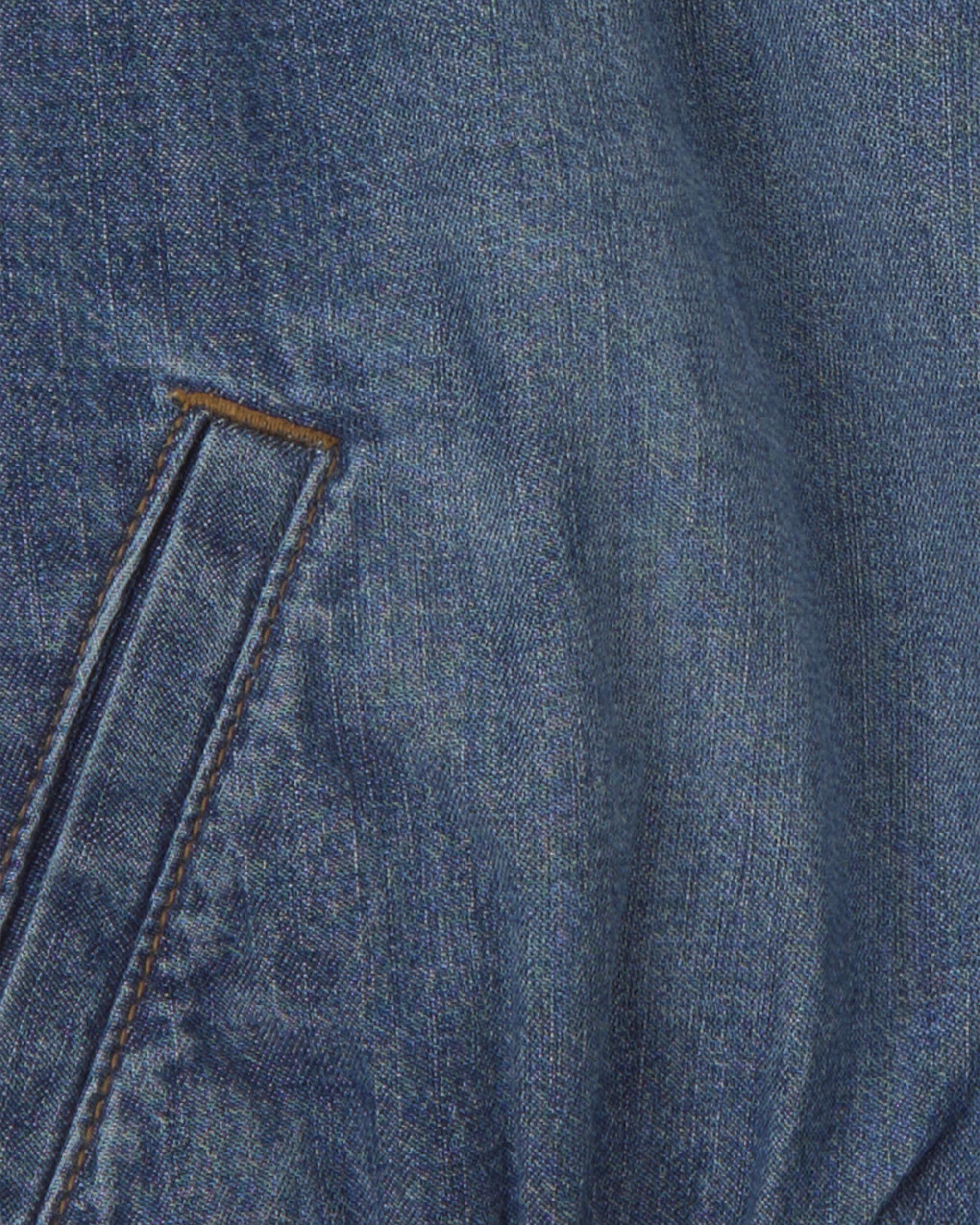 Girls Fleece-Lined Denim Jacket - Dark Wash - Image 4