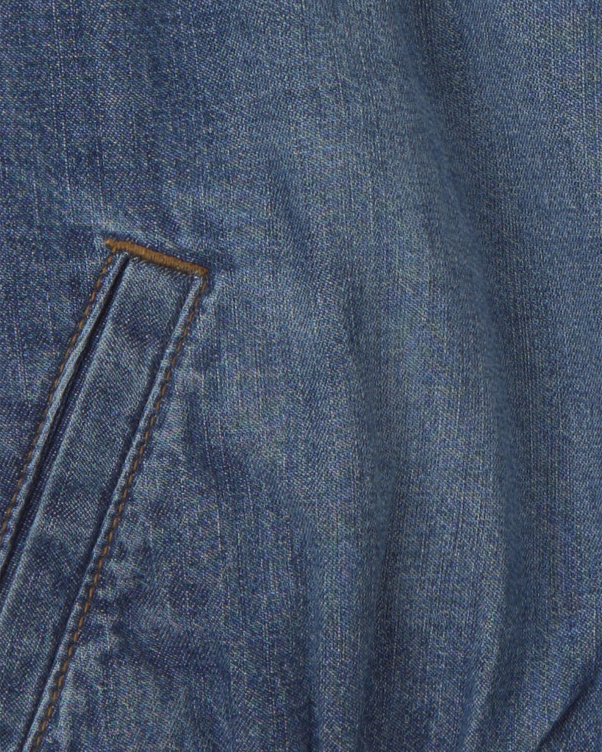 Girls Fleece-Lined Denim Jacket - Dark Wash - Image 3