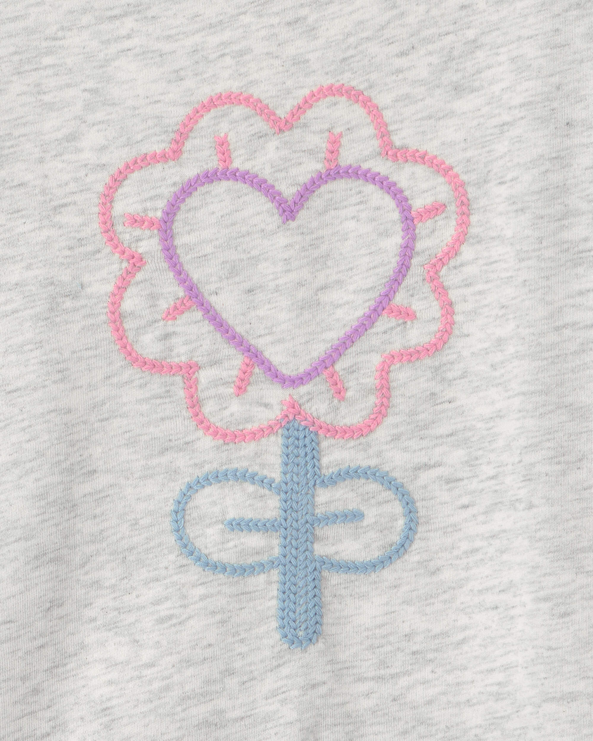 Girls Heart & Flower Long-Sleeve Top - Cream/Pink - Image 5