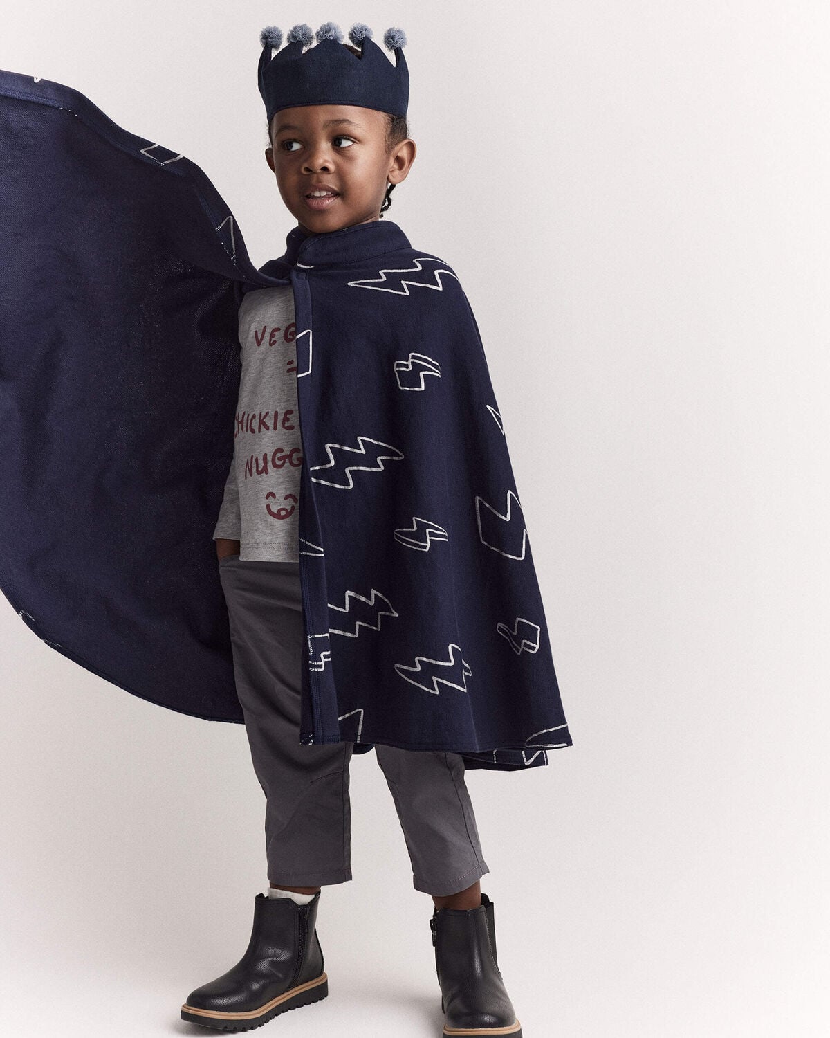 Toddler Lightning Bolt Dress Up Cape - Navy