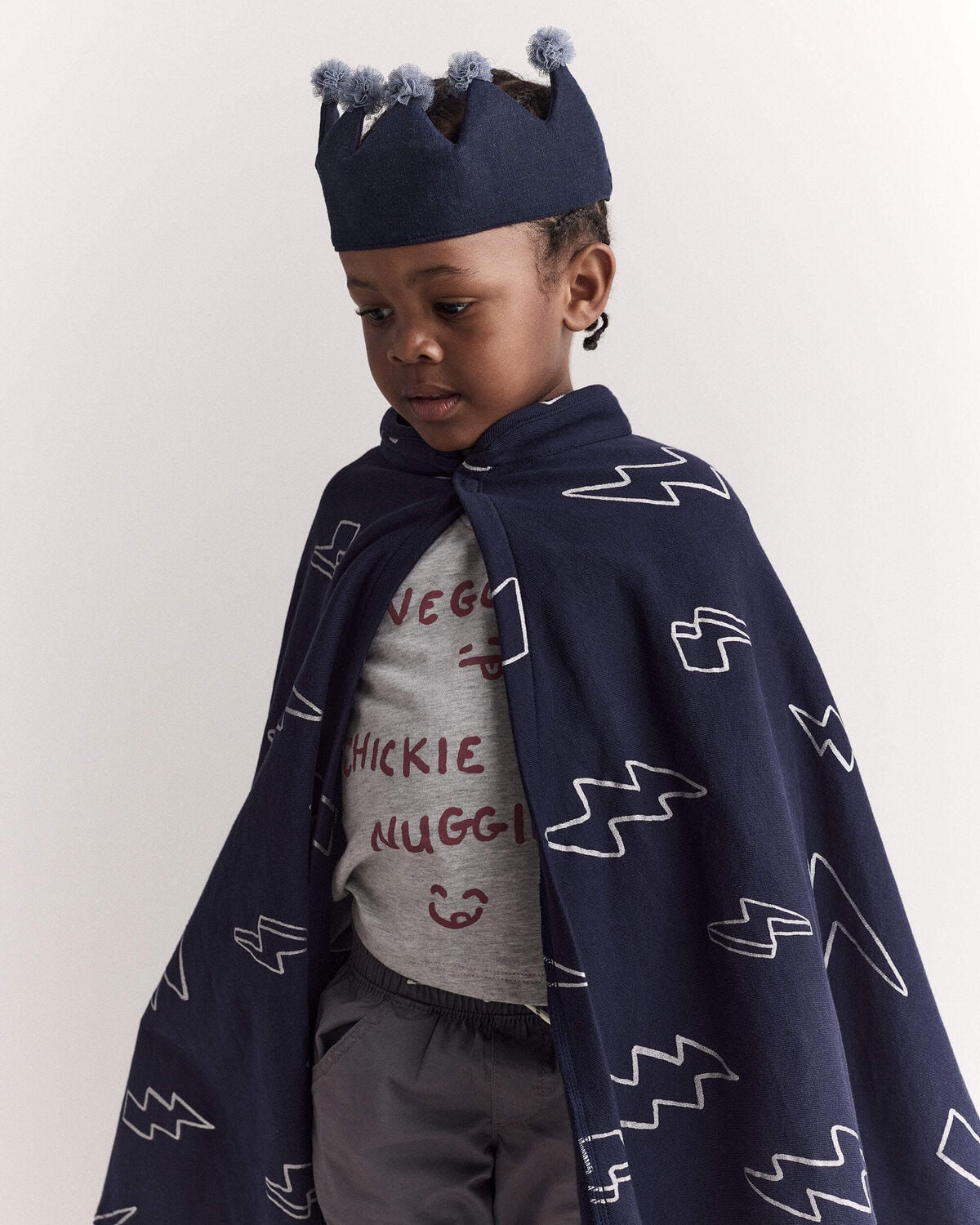 Toddler Lightning Bolt Dress Up Cape - Navy - Image 3