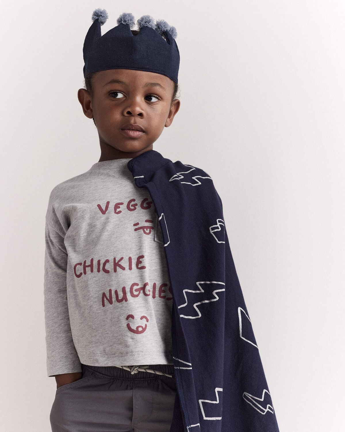 Toddler Lightning Bolt Dress Up Cape - Navy - Image 5